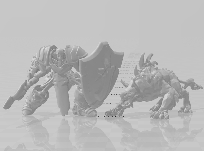 Hell hound miniature model fantasy games rpg DnD 3d printed 