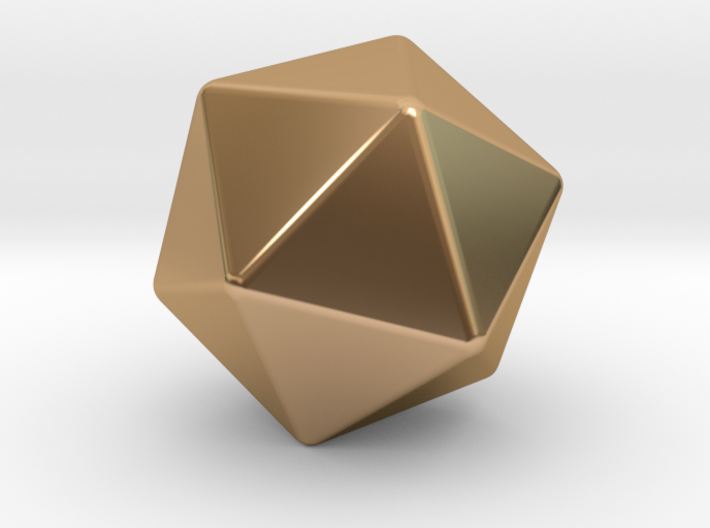 Icosahedron Rounded V1 - 10mm 3d printed