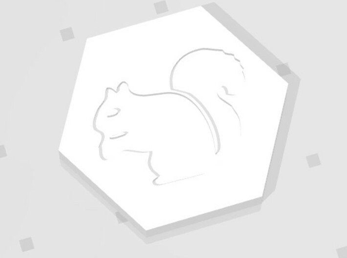 D2 D6 D20 - Squirrel Symbol Logo 3d printed 
