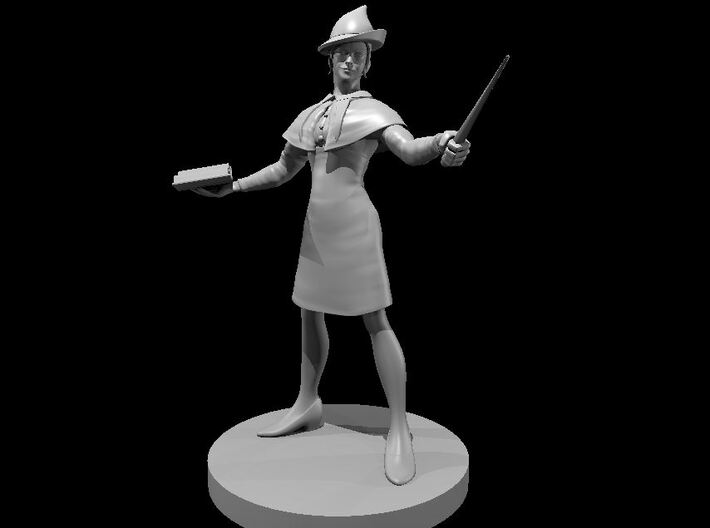 Elegant Human Female Wizard 3d printed