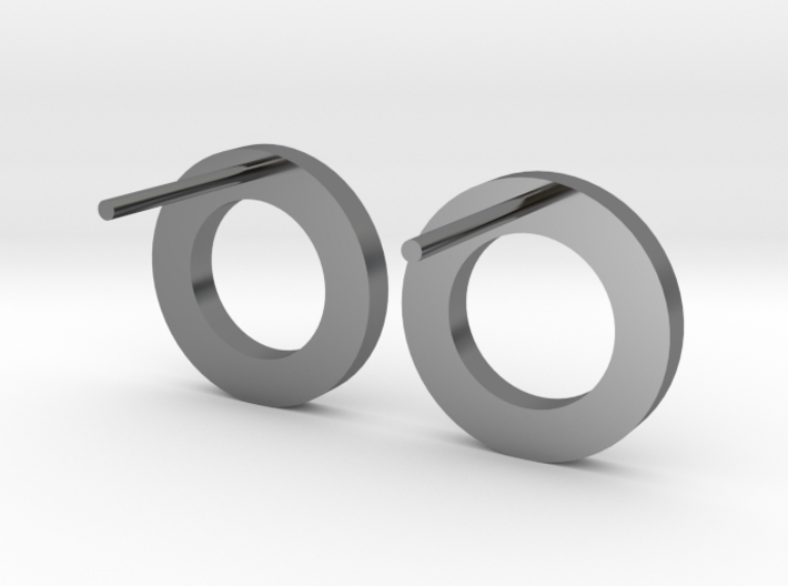 Billabong Flat Stud Earrings by V DESIGN LAB 3d printed
