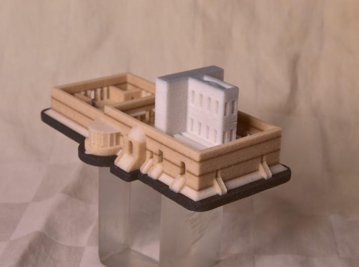 Second Temple 4A in Full Color Sandstone 3d printed NW view