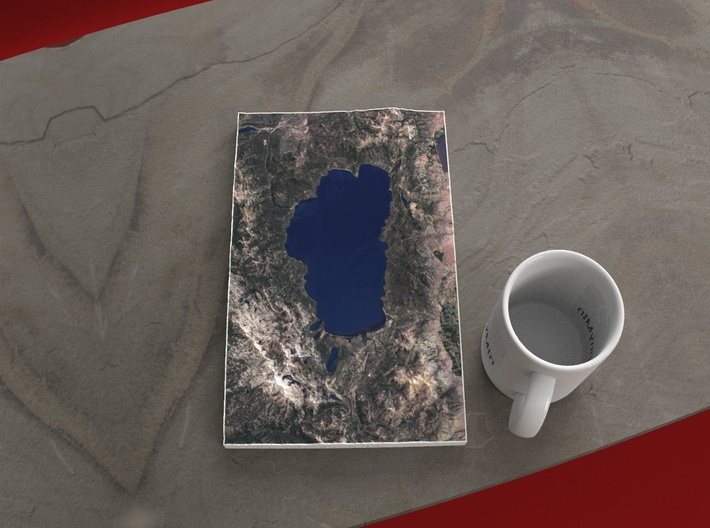 Lake Tahoe, California/Nevada, 1:250000 3d printed 