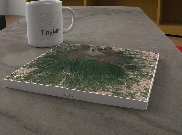 Mt. Vesuvius, Italy, 1:50000 3d printed 