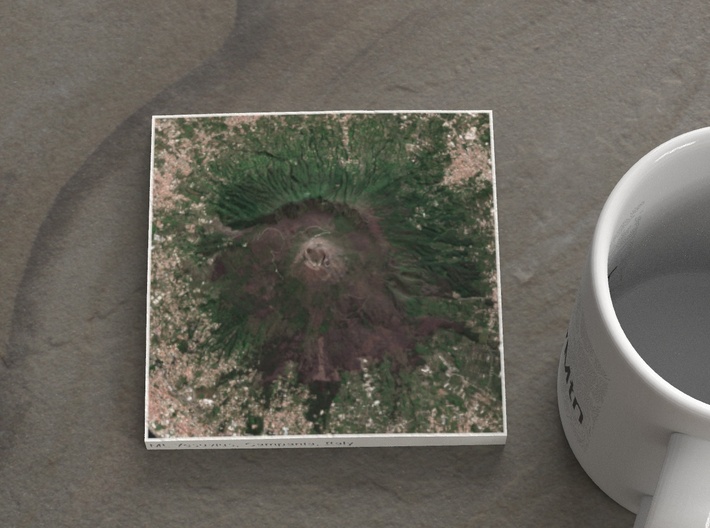 Mt. Vesuvius, Italy, 1:100000 3d printed