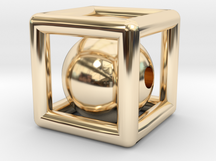ball in cube bangle 3d printed