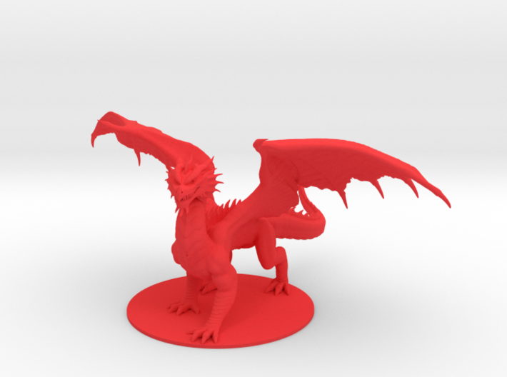 Adult Red Dragon 3d printed 