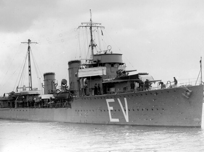 Nameplate Hr.Ms. Evertsen 3d printed Admiralen-class destroyer Evertsen.