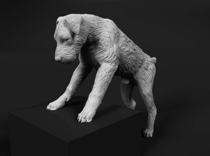 Wire Fox Terrier 1:45 Male with paws on elevation 3d printed 