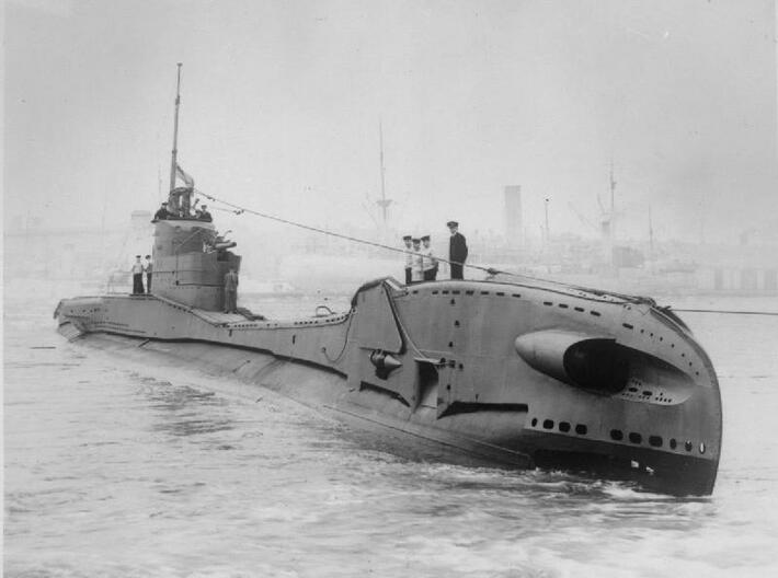Nameplate Hr.Ms. Zwaardvisch 3d printed T-class submarine Zwaardvisch.