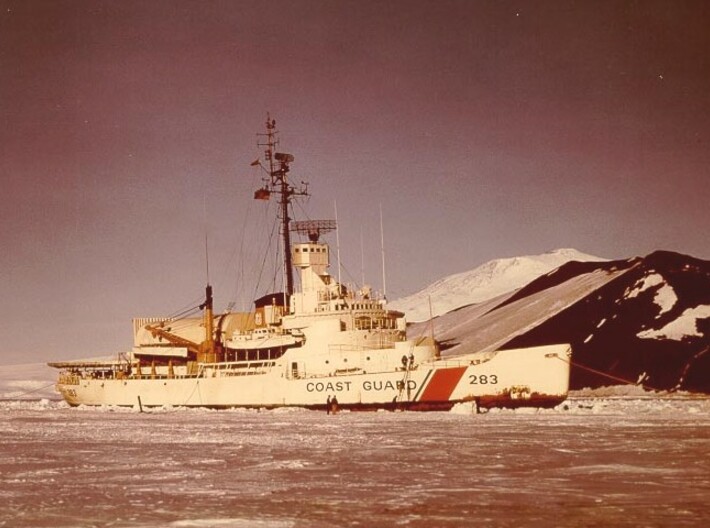 Nameplate USCGC Burton Island (10 cm) 3d printed Wind-class icebreaker USCGC Burton Island.