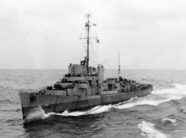 Nameplate USS Flaherty DE-135 (10 cm) 3d printed Edsall-class destroyer escort USS Flaherty DE-135.