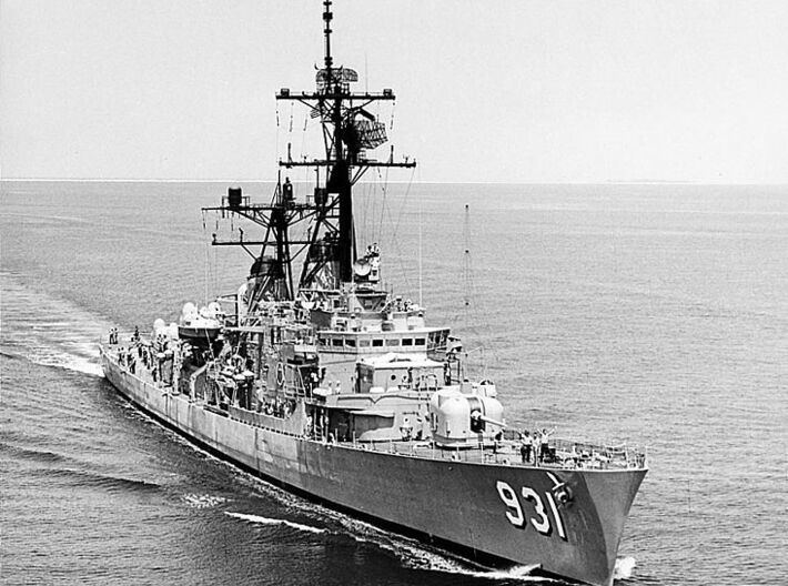 Nameplate USS Forrest Sherman DD-931 3d printed Forrest Sherman-class destroyer USS Forrest Sherman DD-931.
