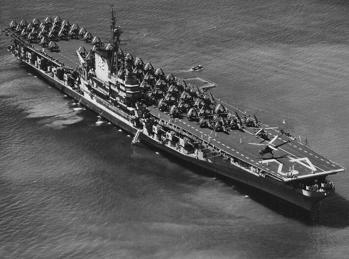 Nameplate USS Franklin D. Roosevelt CV-42 3d printed Midway-class aircraft carrier USS Franklin D. Roosevelt CV-42.