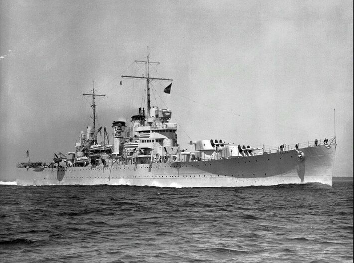 Nameplate USS Honolulu CL-48 3d printed Brooklyn-class light cruiser USS Honolulu CL-48.