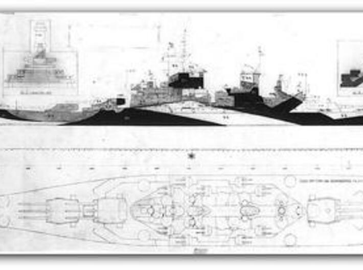 Nameplate USS Illinois BB-65 3d printed Proposed paint scheme for Iowa class battleship USS Illinois BB-65.
