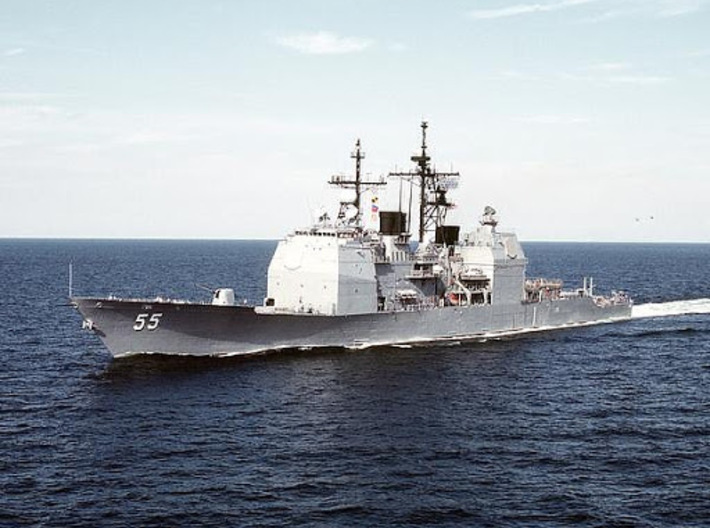 Nameplate USS Leyte Gulf CG-55 3d printed Ticonderoga-class guided missile cruiser USS Leyte Gulf CG-55.