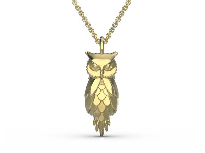  Owl pendant 3d printed 