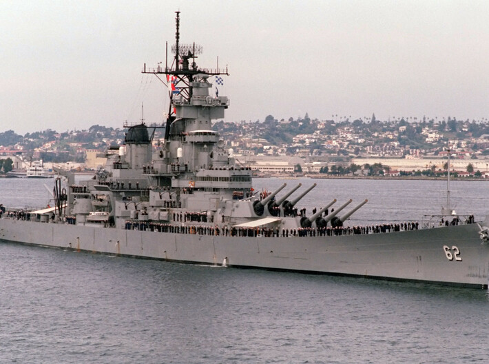Nameplate USS New Jersey BB-62 (10 cm) 3d printed Iowa-class battleship USS New Jersey BB-62, modernized appearance.