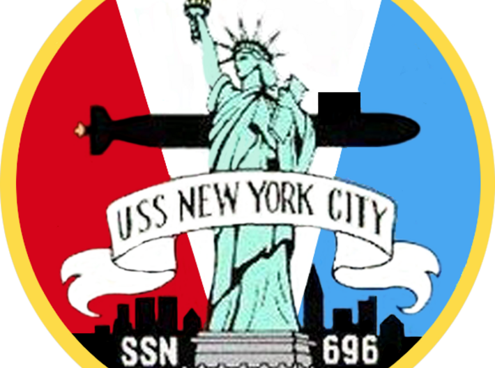 Nameplate USS New York City SSN-696 3d printed 