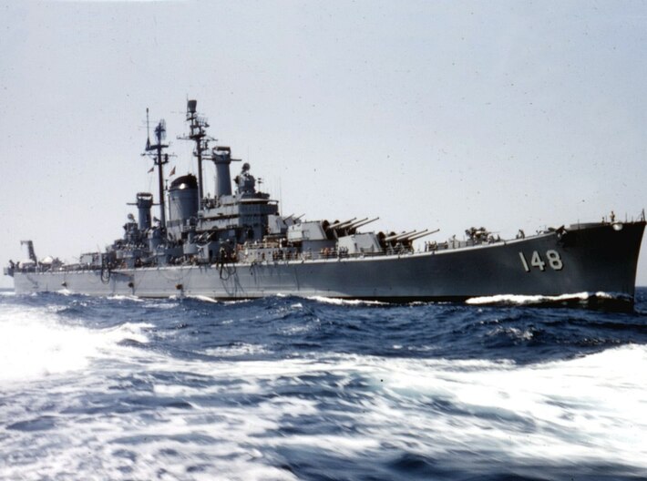 Nameplate USS Newport News CA-148 3d printed Des Moines-class heavy cruiser USS Newport News CA-148.
