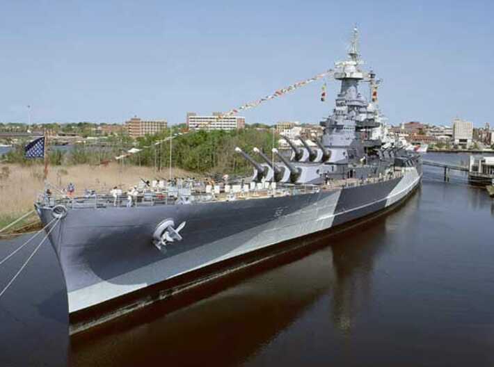 Nameplate USS North Carolina BB-55 3d printed North Carolina-class battleship USS North Carolina BB-55.