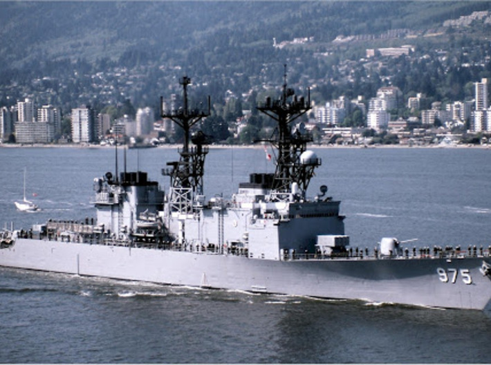 Nameplate USS O'Brien DD-975 (10 cm) 3d printed Spruance-class destroyer USS O'Brien DD-975.