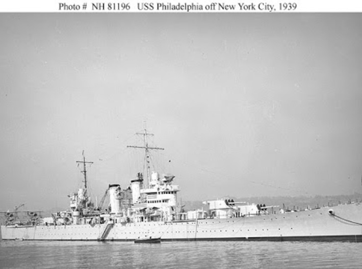 Nameplate USS Philadelphia CL-41 3d printed Brooklyn-class light cruiser USS Philadelphia CL-41.