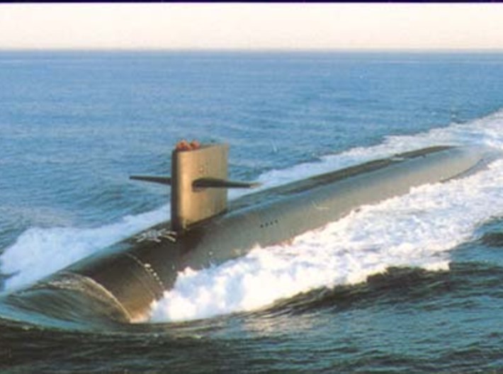 Nameplate USS Rhode Island SSBN-740 (10 cm) 3d printed Ohio-class nuclear-powered ballistic missile submarine USS Rhode Island SSBN-740.