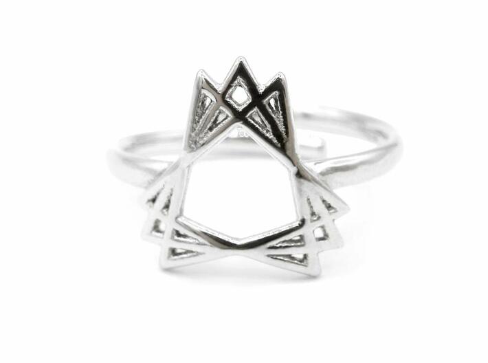 Sacred Creation Ring 3d printed Sacred Creation Ring - Sterling Silver