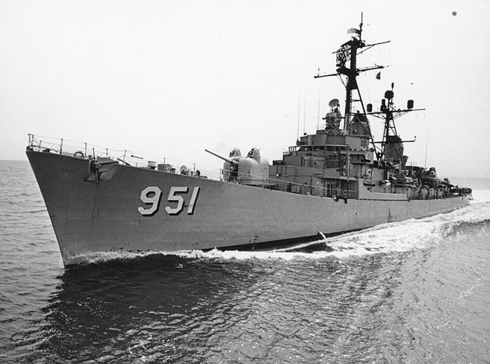 Nameplate USS Turner Joy DD-951 3d printed Forrest Sherman-class destroyer USS Turner Joy DD-951.