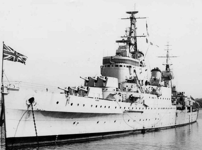 Nameplate HMS Newcastle 3d printed Town-class light cruiser HMS Newcastle.