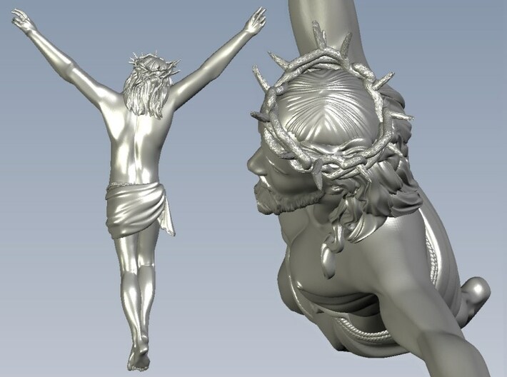 1/35 scale Jesus Christ crucified - WITHOUT cross 3d printed 