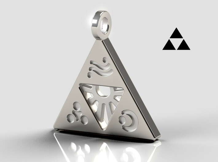 Zelda-Triforce Pendant 3d printed