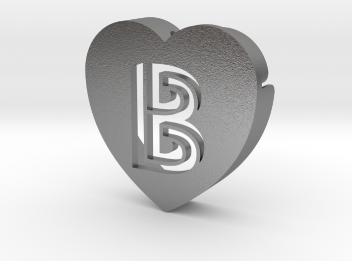 Heart shape DuoLetters print B 3d printed