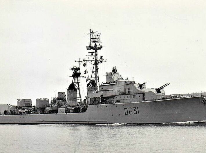 Nameplate Casabianca 3d printed T 47 (Surcouf)-class destroyer Casabianca.