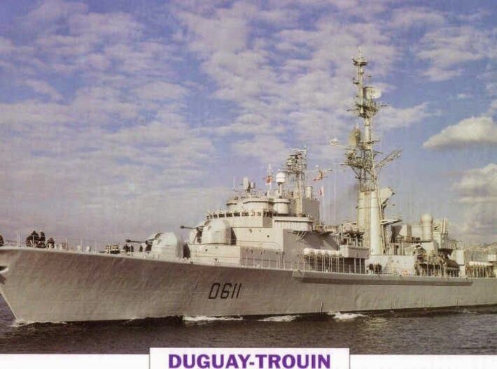 Nameplate Duguay Trouin 3d printed Tourville-class frigate Duguay-Trouin.