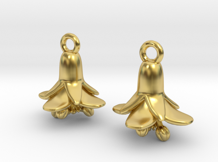 Arabidopsis Flower Earrings - Science Jewelry 3d printed