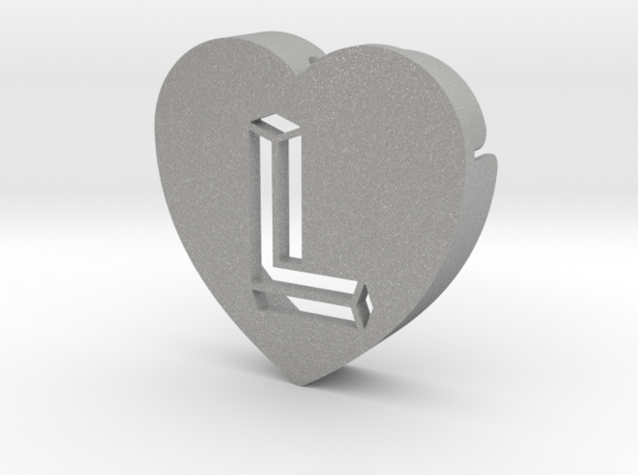 Heart shape DuoLetters print L 3d printed Heart shape DuoLetters print L