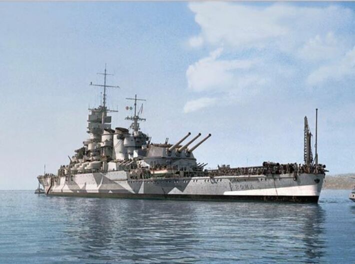 Nameplate Roma (10 cm) 3d printed Littorio-class battleship Roma.
