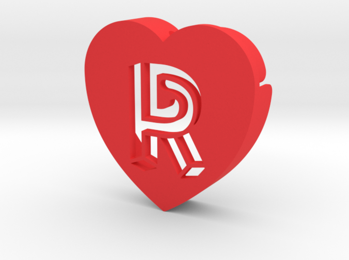 Heart shape DuoLetters print R 3d printed Heart shape DuoLetters print R