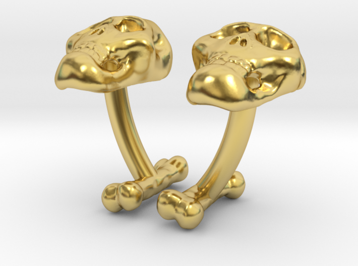 DD-Skull-Cufflinks &quot;BROTHER`n`SISTER&quot; 3d printed