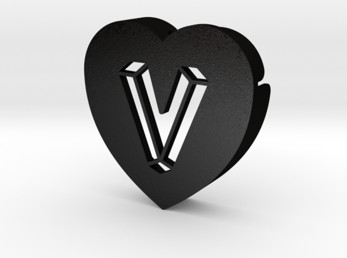 Heart shape DuoLetters print V 3d printed Heart shape DuoLetters print V