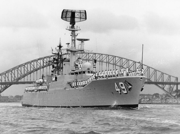 Nameplate HMAS Derwent 3d printed River-class destroyer escort HMAS Derwent.