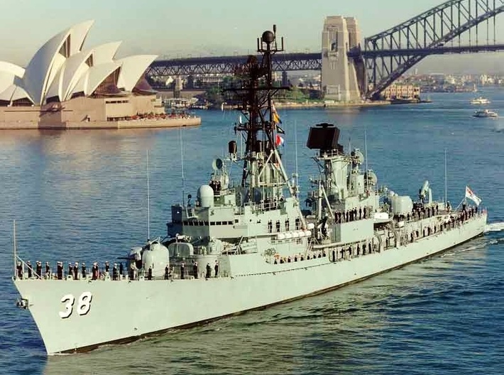 Nameplate HMAS Perth 3d printed Perth-class (modified Charles F. Adams-class) destroyer HMAS Perth.