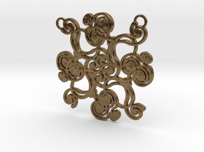 Swirl Pendant 3d printed