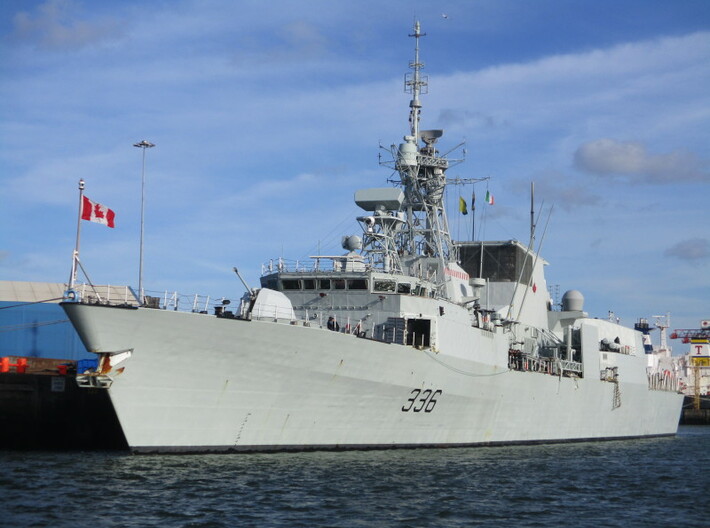 Nameplate HMCS Montréal 3d printed Halifax-class frigate HMCS Montréal.