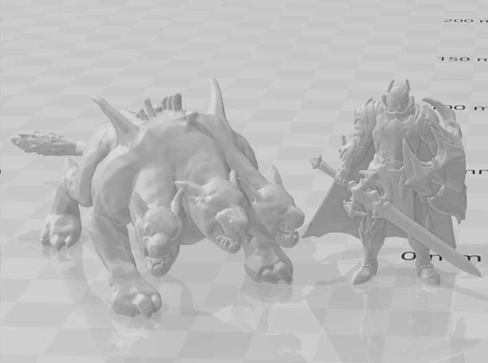 GOW Cerberus miniature model monster fantasy dnd 3d printed 