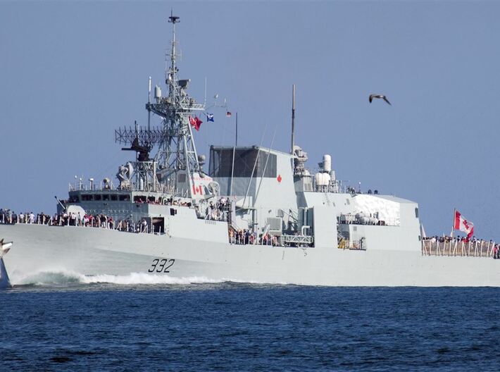 Nameplate HMCS Ville de Québec 3d printed Halifax-class frigate HMCS Ville de Québec.