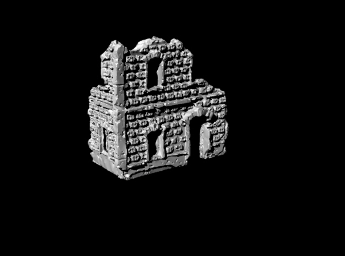 1/144 Short Building Ruin 3d printed 